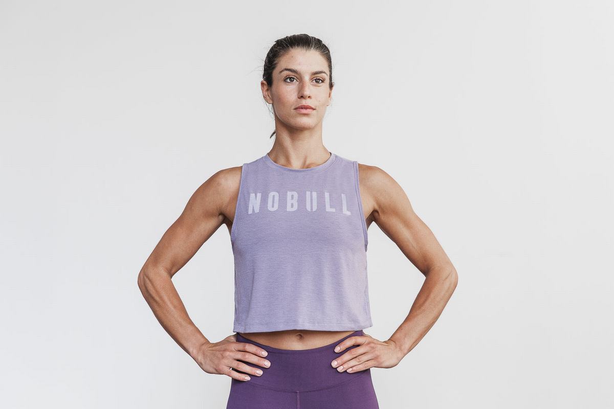 Nobull Muscle Women's Tank Tops Lavender | Australia (BV4218)